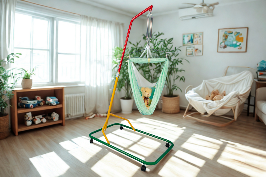 Ayunan bayi BabyOrient tipe JL di ruang tamu